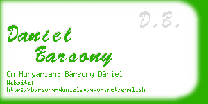 daniel barsony business card